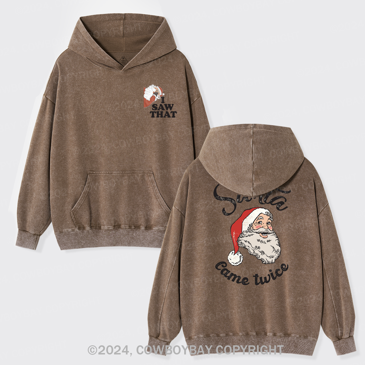 Angry Santa I Saw That Garment-Dye Hoodies