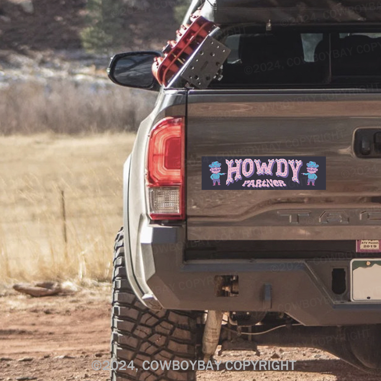 Howdy Cowboy Bumper Magnet