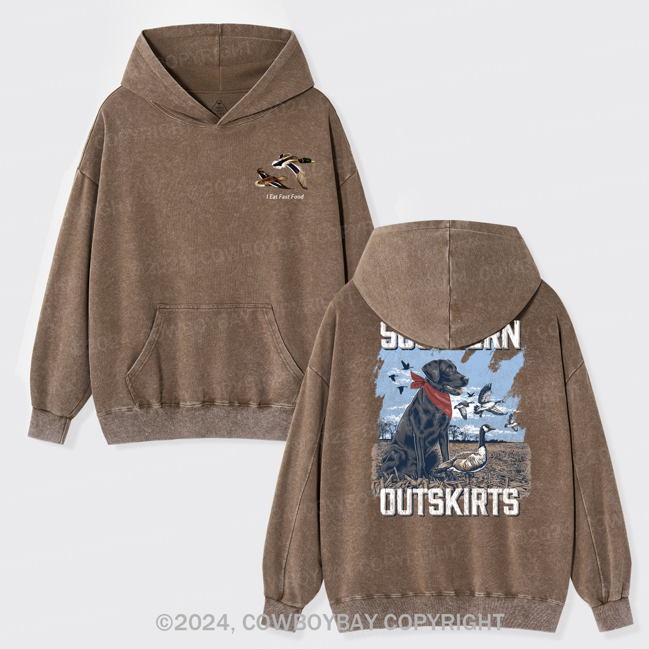 I Eat Fast Food Garment-Dye Hoodies