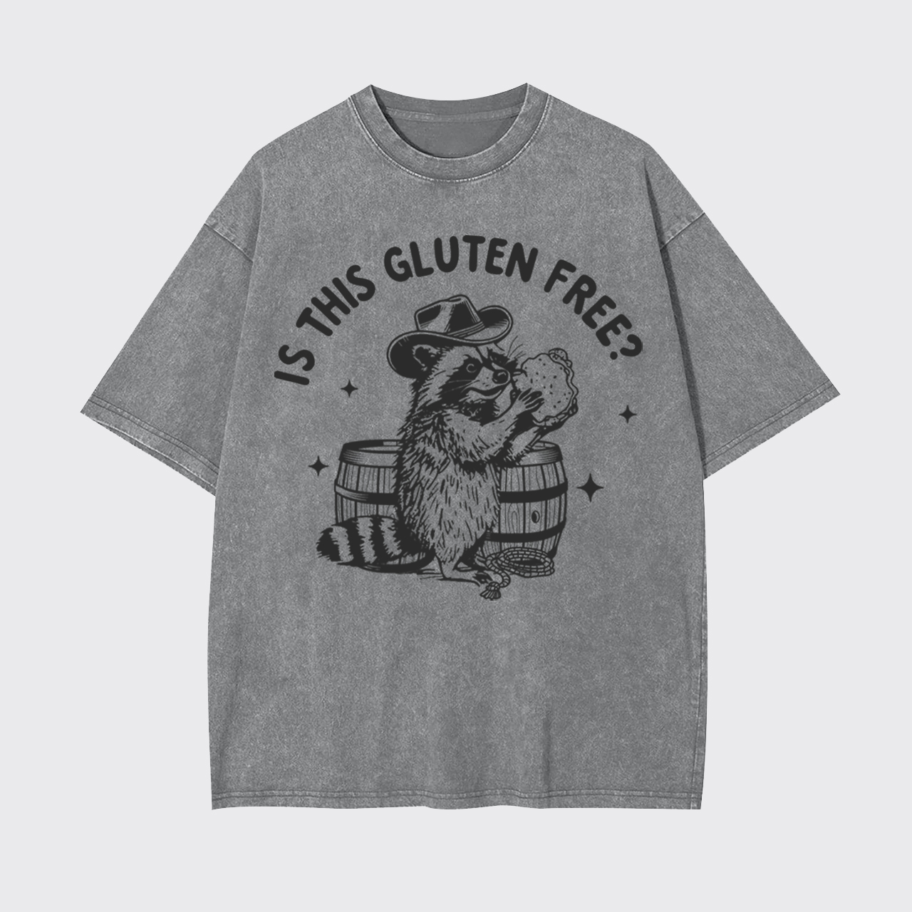 Gluten Free Raccoon Garment-dye Tees