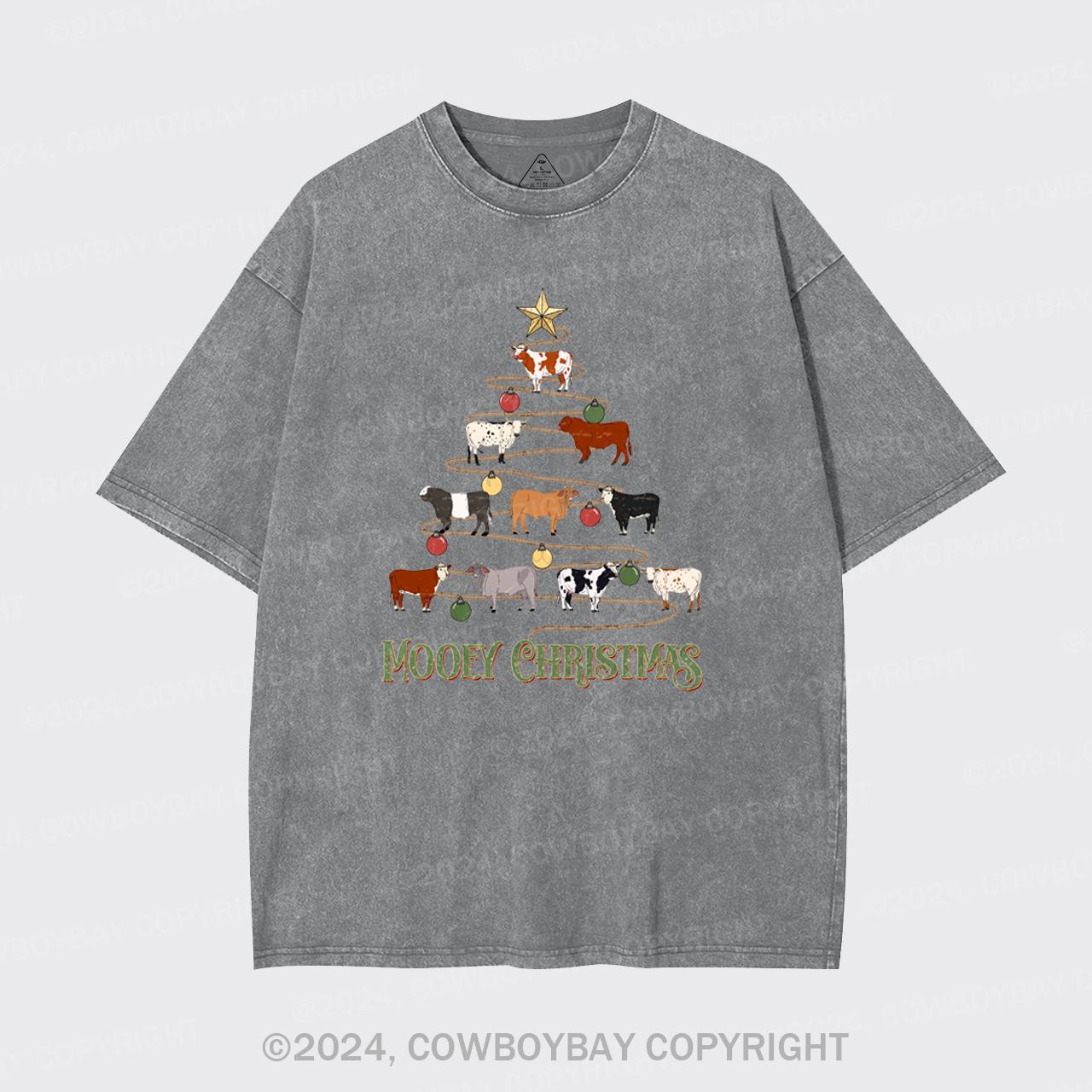 Mooey Christmas Garment-dye Tees