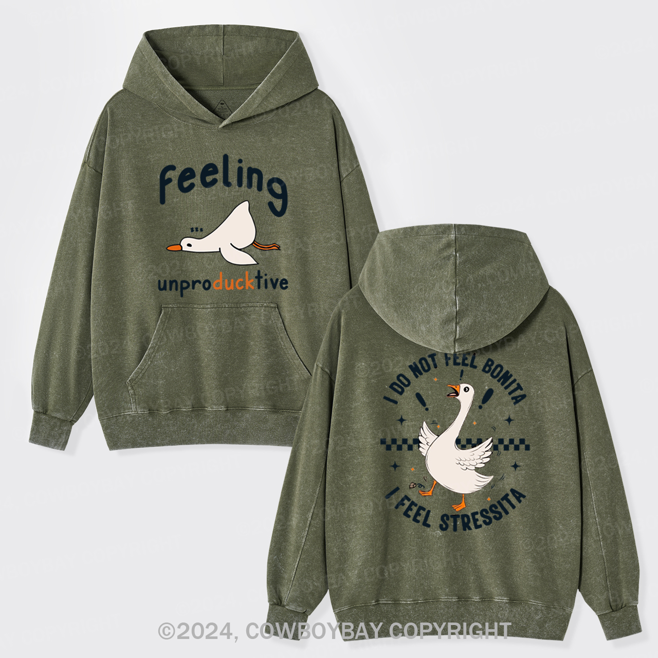 Feeling Unproducktive Garment-Dye Hoodies