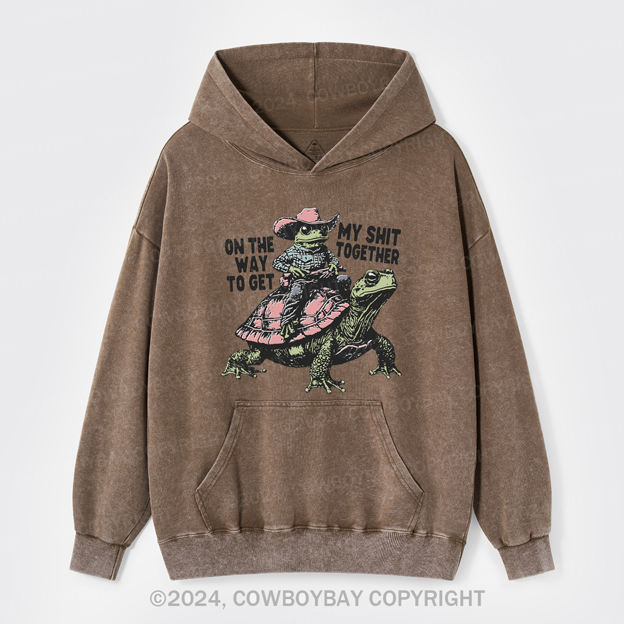 On The Way To Get My Shit Together Garment-Dye Hoodies