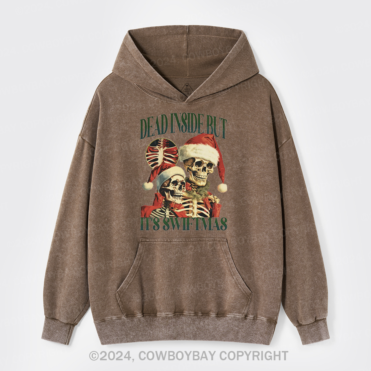 Dead Inside But It's Swiftmas Garment-Dye Hoodies