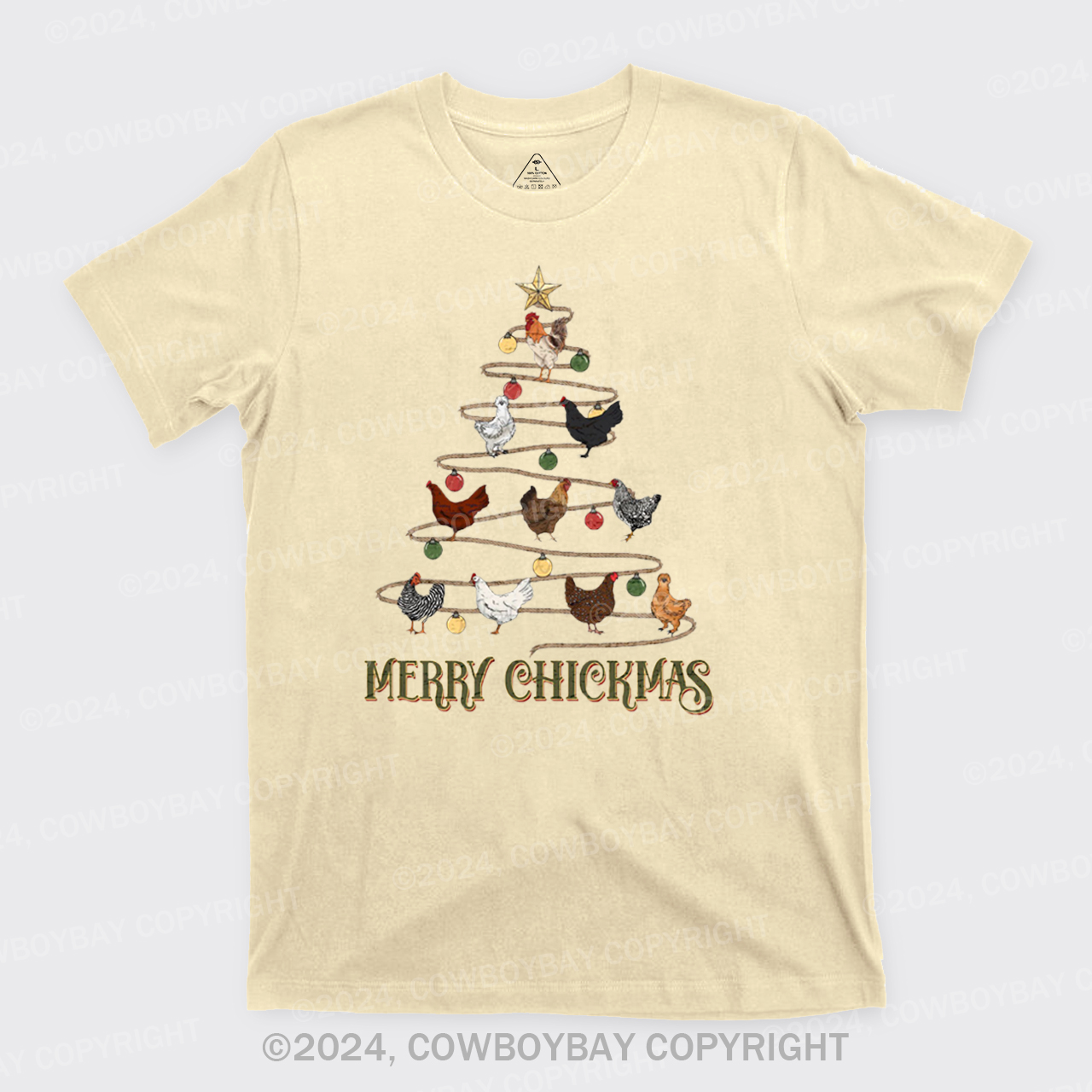 Christmas Chicken Vintage T-Shirts