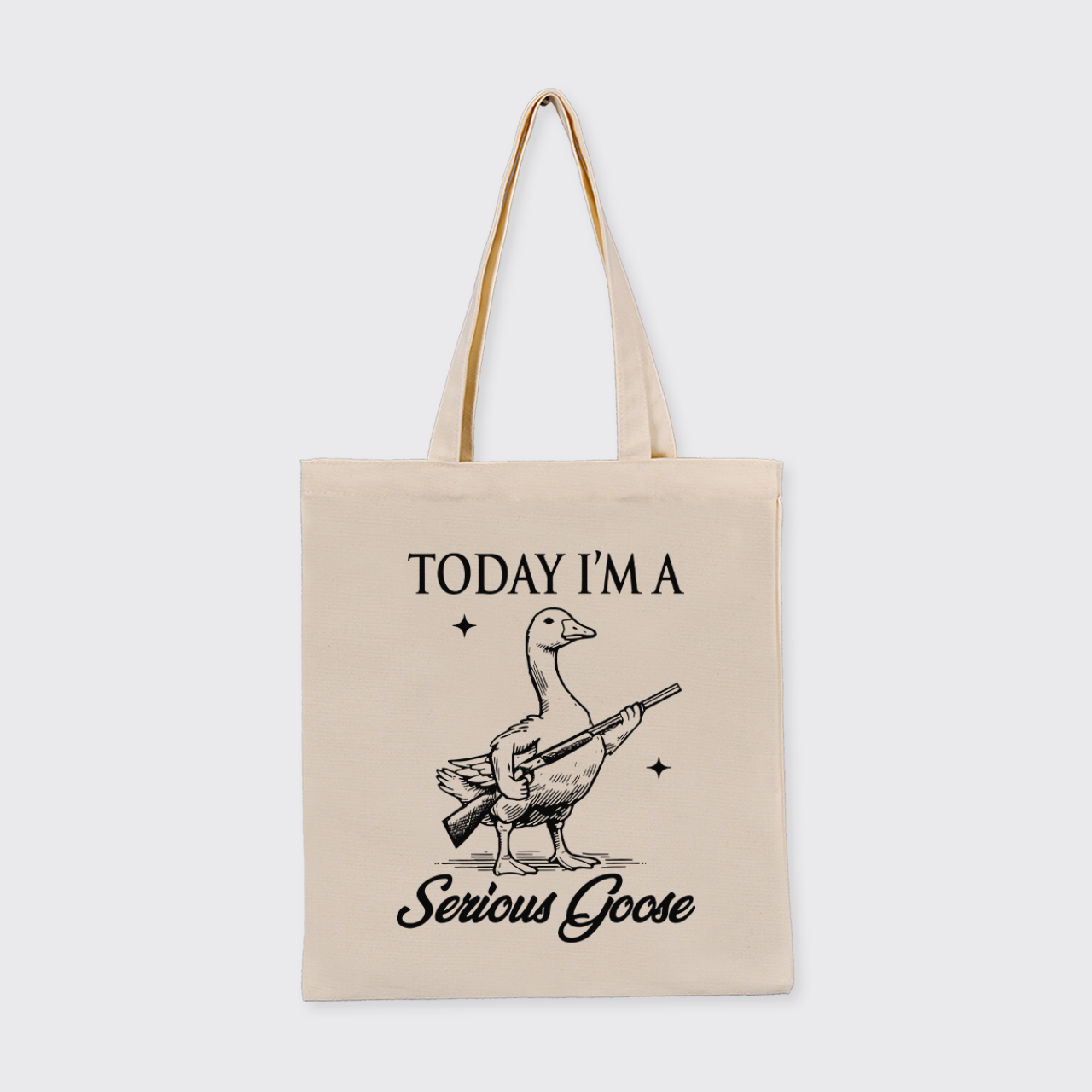 Today I'm Serious Goose_Cowboybay Canvas Tote Bag