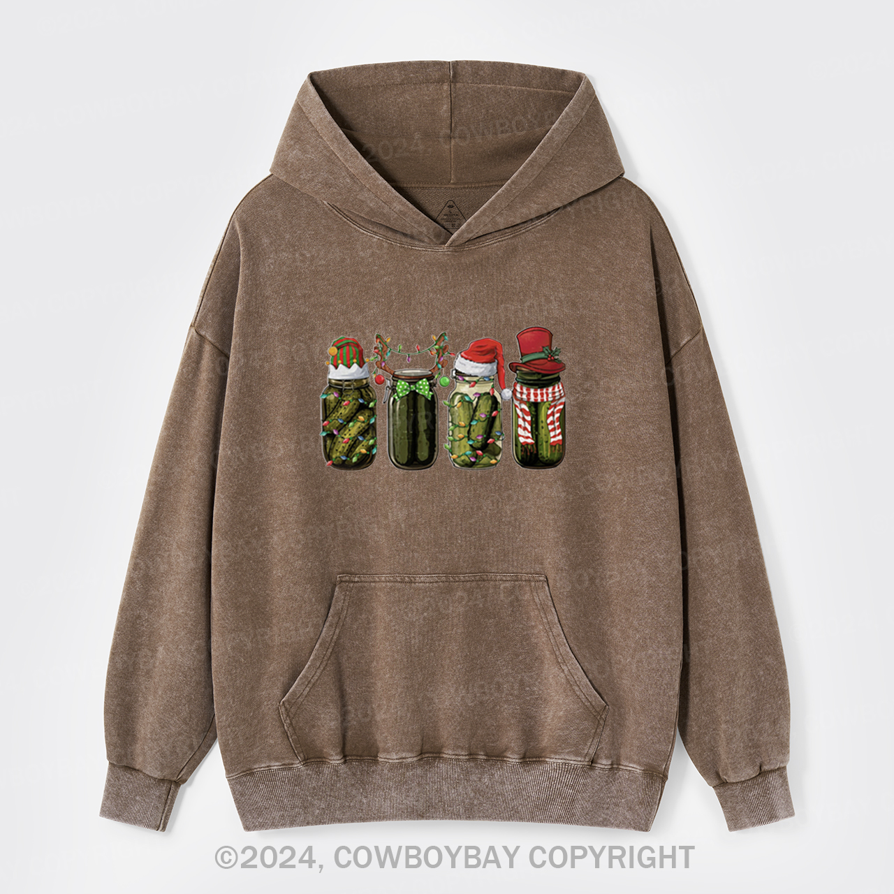 Christmas Pickle Garment-Dye Hoodies