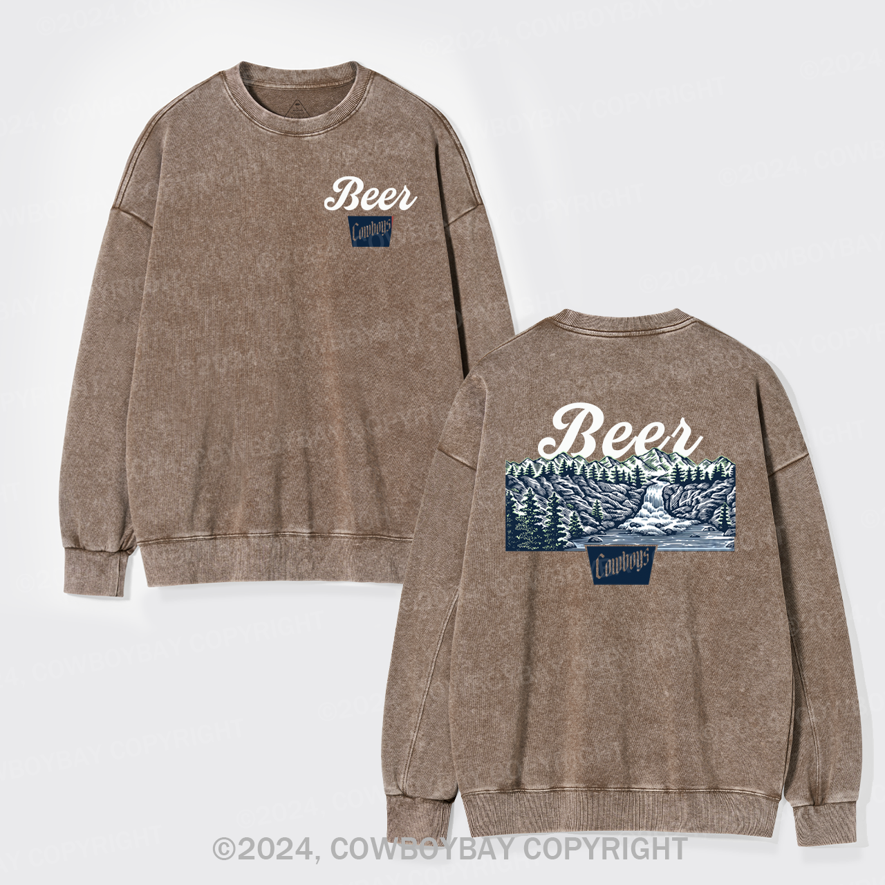 Beer Cowboys Washed Sweatshirts