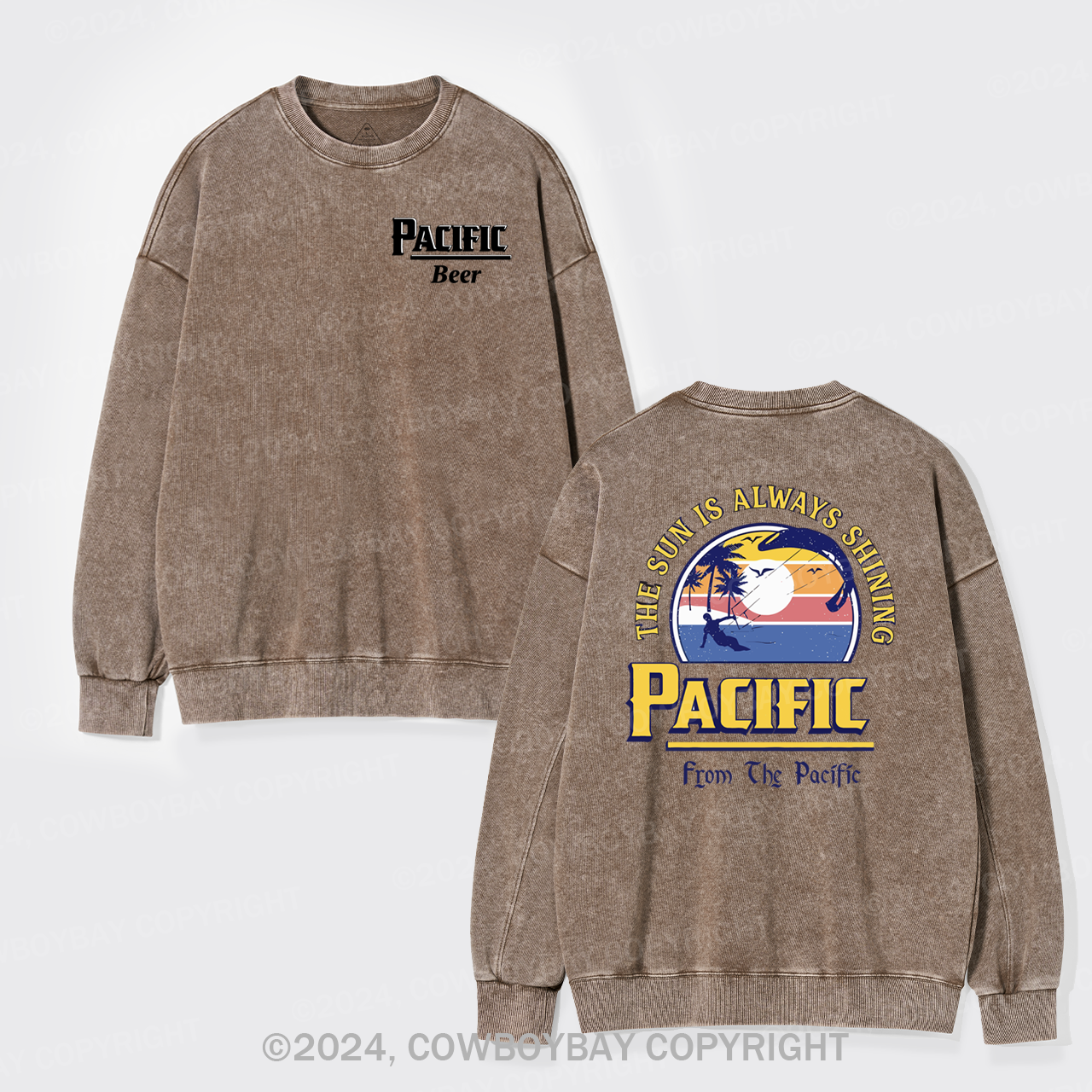 Pac��fic Beer Washed Sweatshirts
