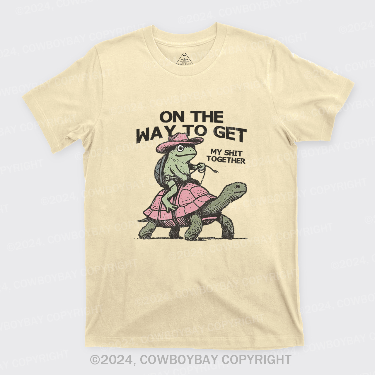 Cowboy Frog On Turtle T-Shirts