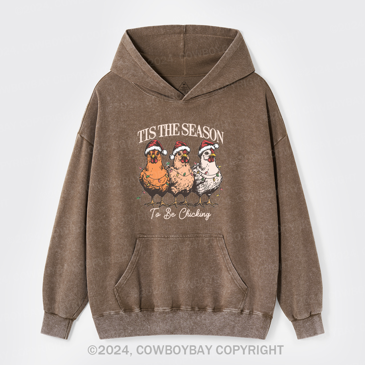 Tis The Season To Be Chicking Garment-Dye Hoodies