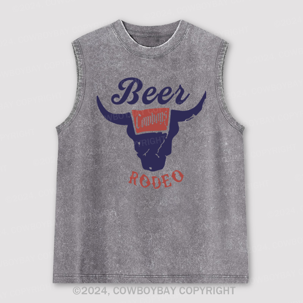 Retro Beer Rodeo Inspired Washed Tanks