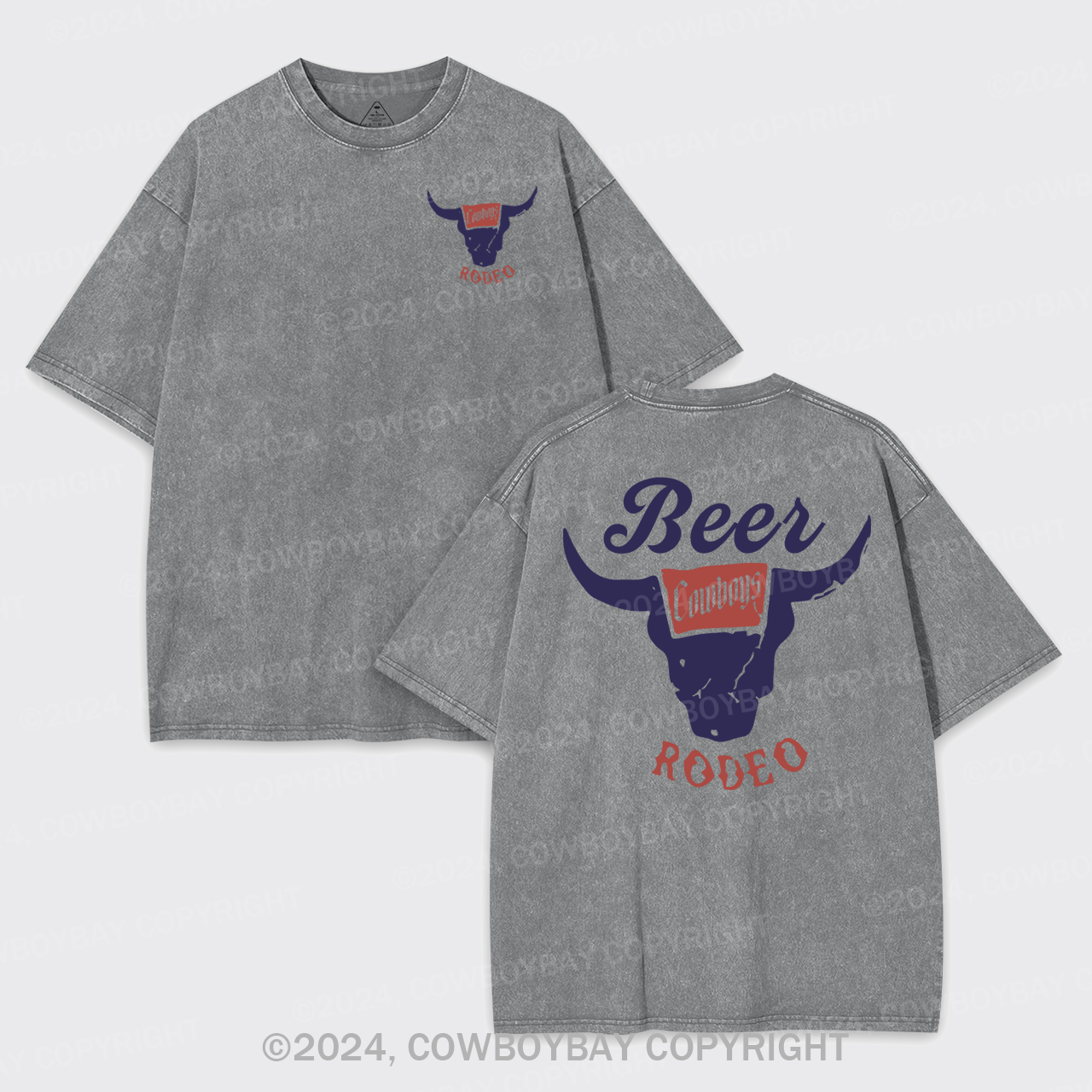 Retro Beer Rodeo Inspired Garment-dye Tees