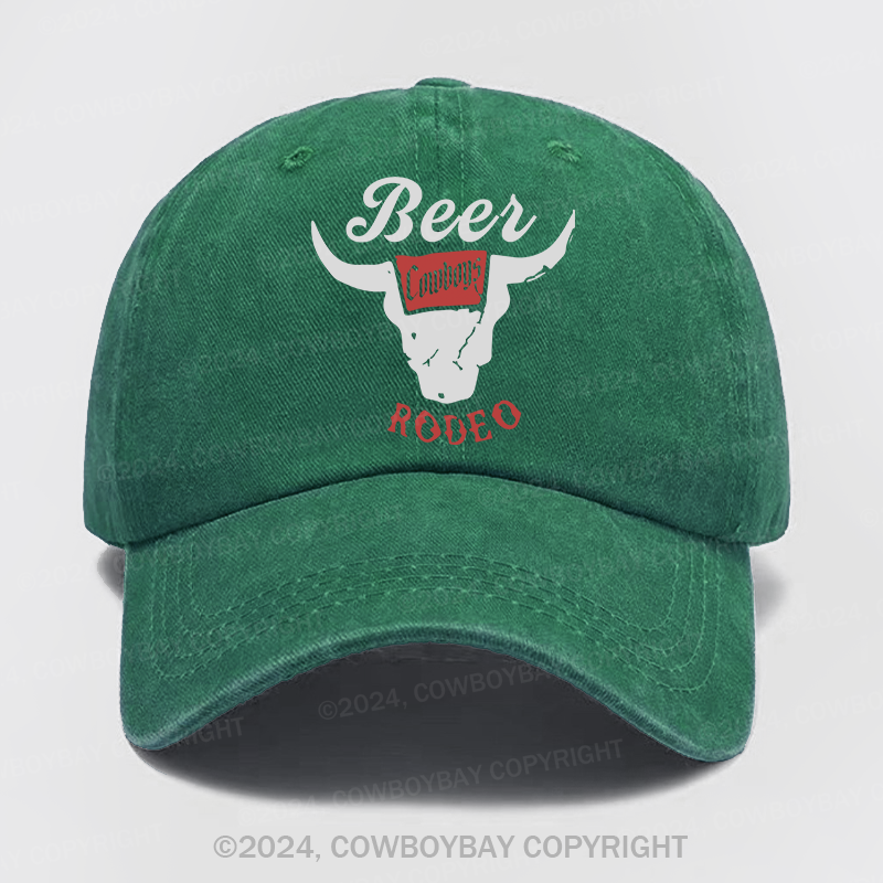 Retro Beer Rodeo Inspired Wash Hat
