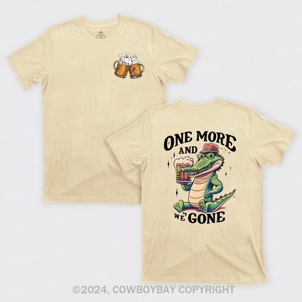 A Crocodile Drinking Beer T-Shirts