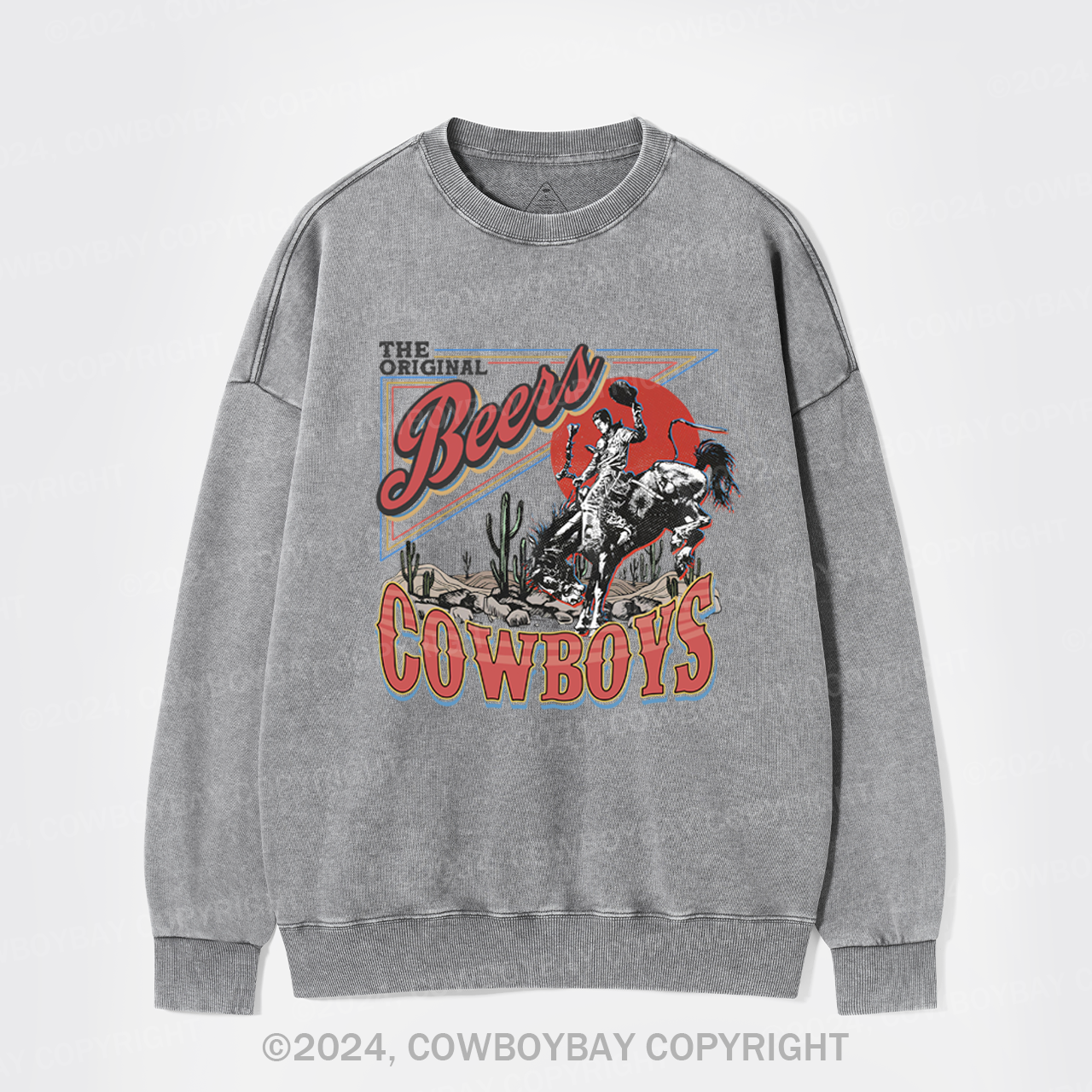 The Beers Rodeo Of Cowboys Washed Sweatshirts