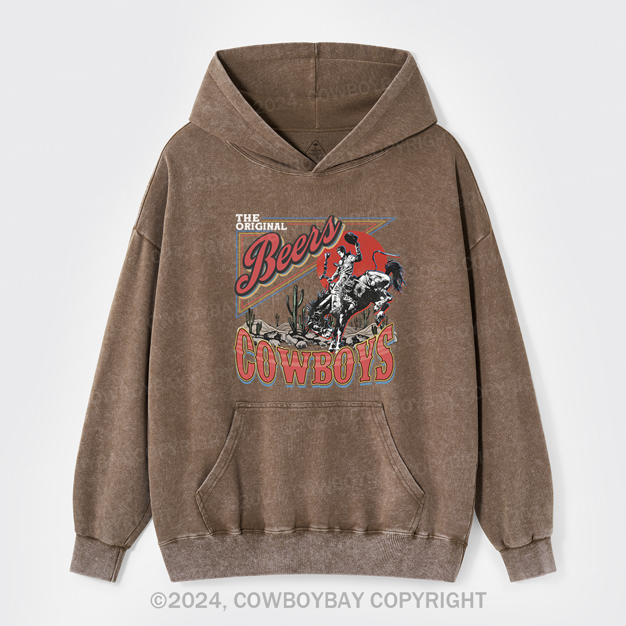 The Original Beers Rodeo Of Cowboys Garment-Dye Hoodies