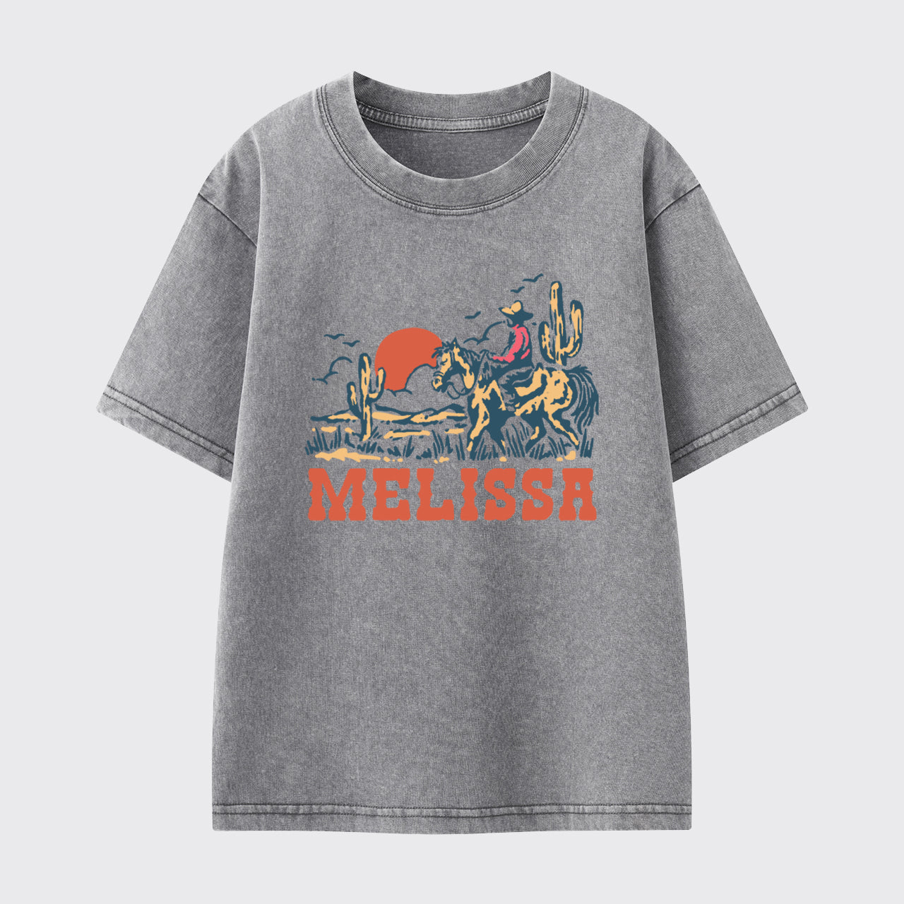 Personalized Cowgirl Washed Toddler T-shirt