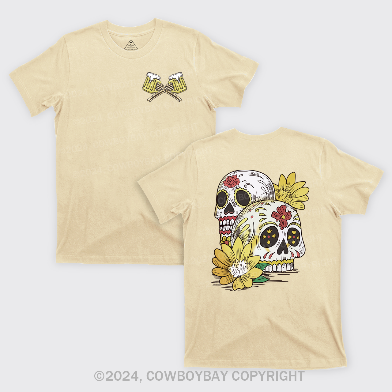 Beer Skull Montage T-Shirts
