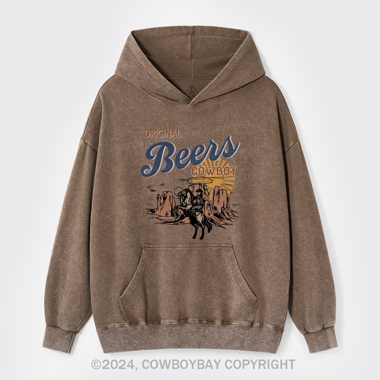 Original Beers Cowboy Garment-Dye Hoodies