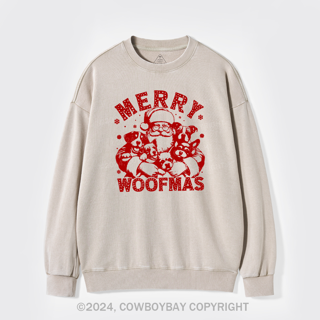 Merry Woofmas Washed Sweatshirts