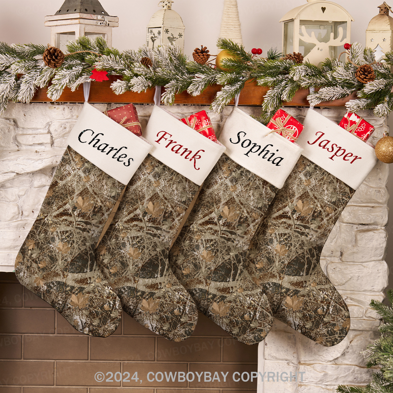 Personalized Name Outdoor Camouflage Christmas Stocking