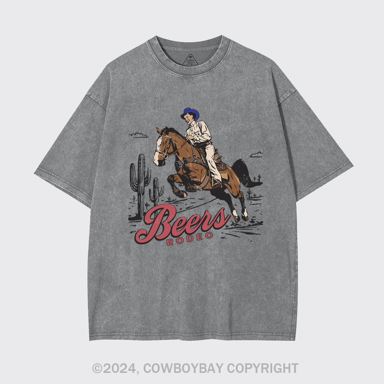 Vintage 90s Beers Retro Cowboy Garment-dye Tees
