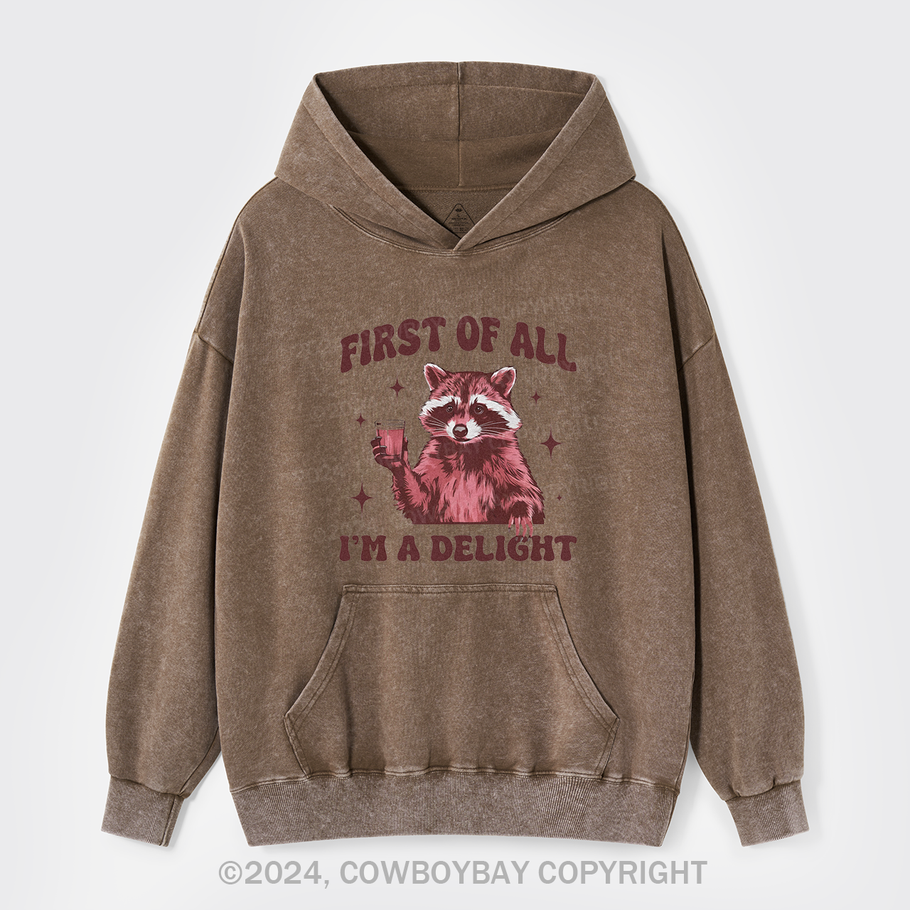 First Of All,I'm A Delight Garment-Dye Hoodies