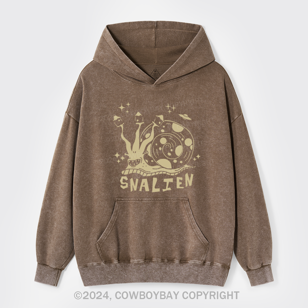 Alien Snail Garment-Dye Hoodies