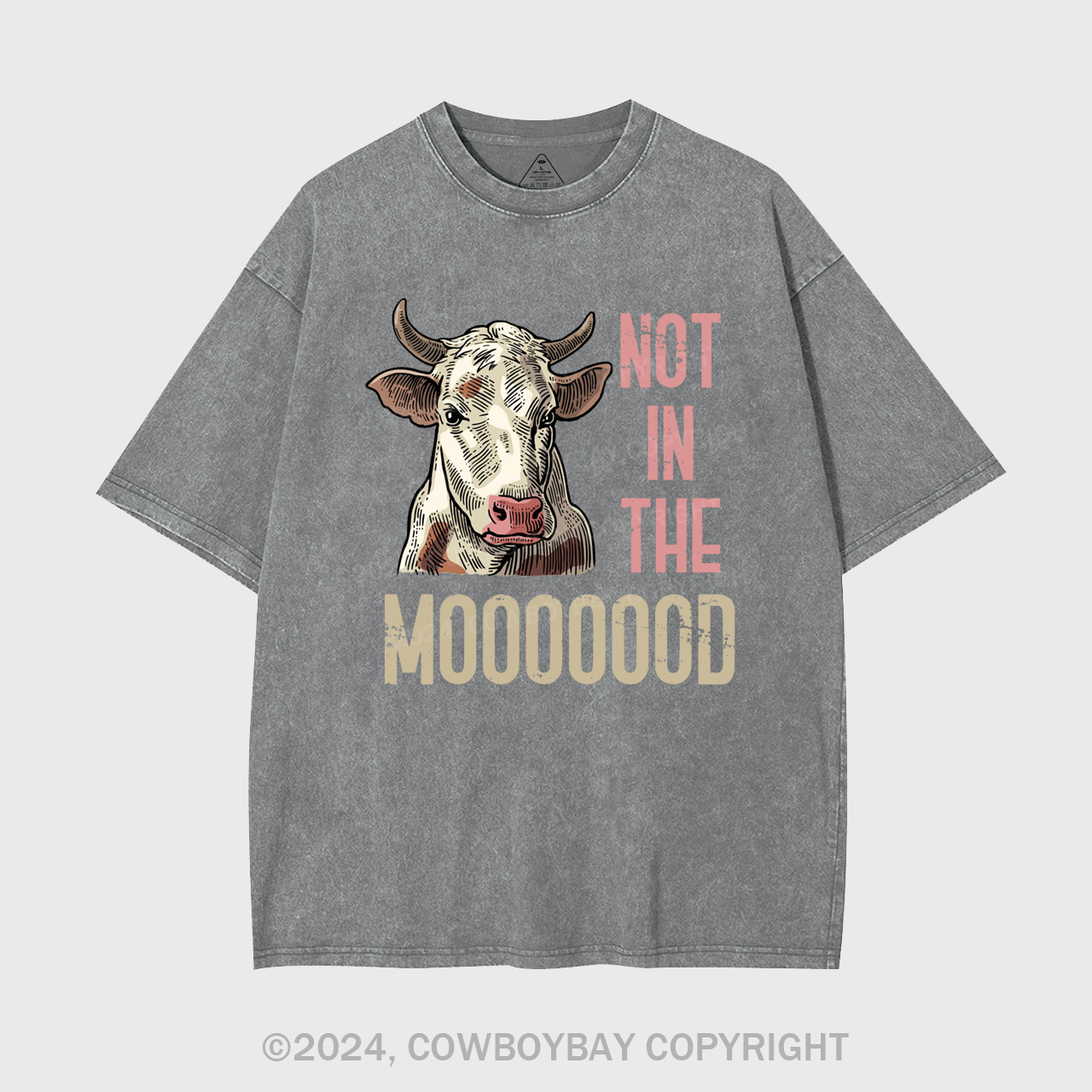 Funny Farmer Quote Cow Garment-dye Tees