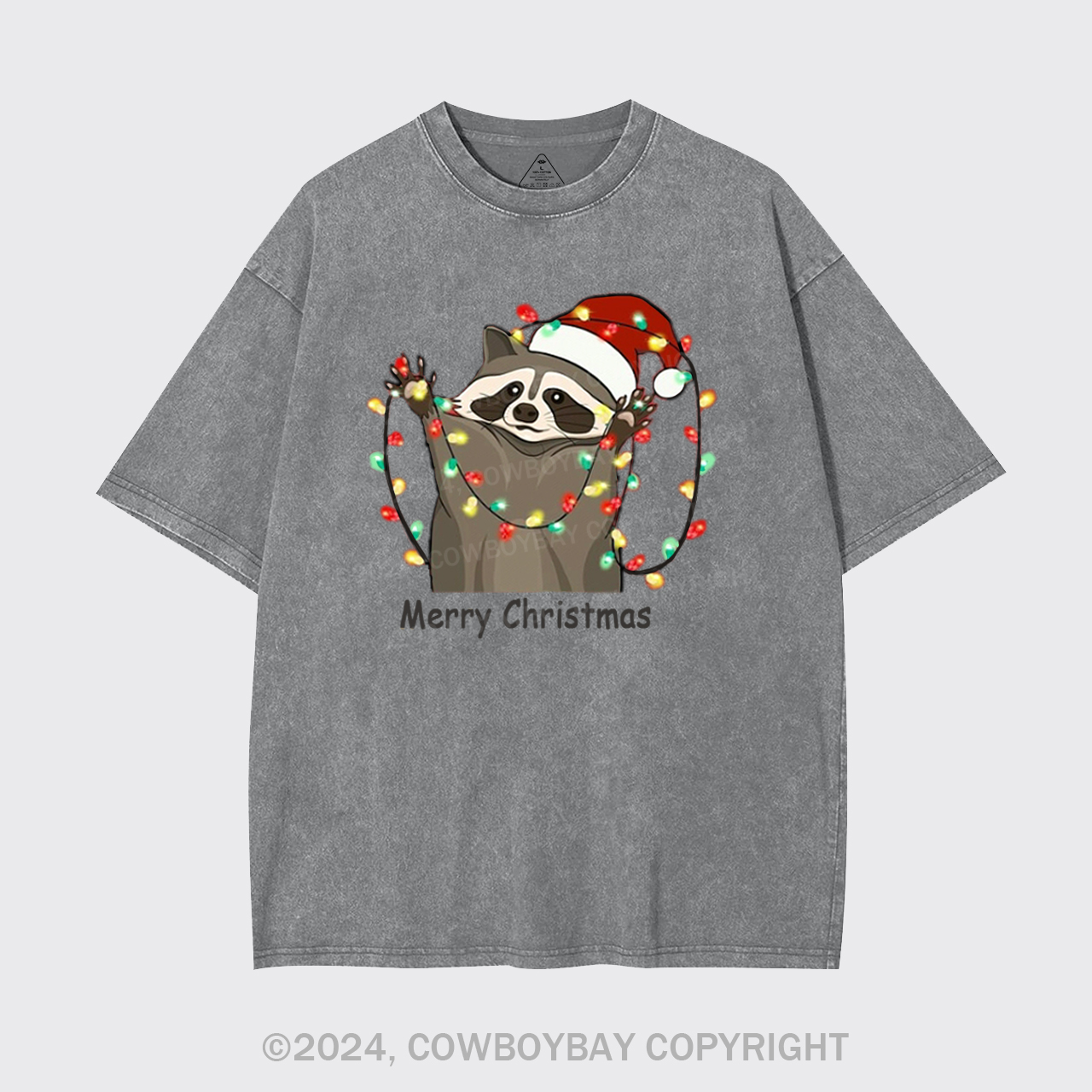 Christmas Racoon Garment-dye Tees