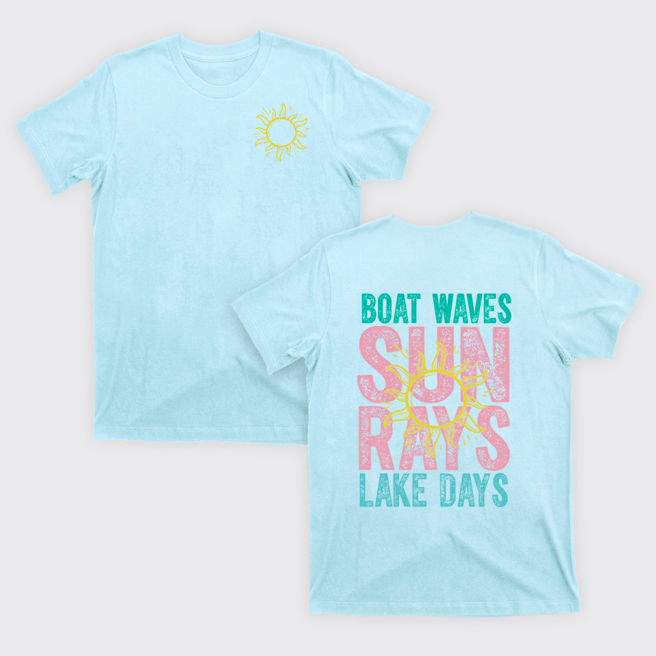 Summer,Boat Waves Sun Rays Lake Days T-Shirts