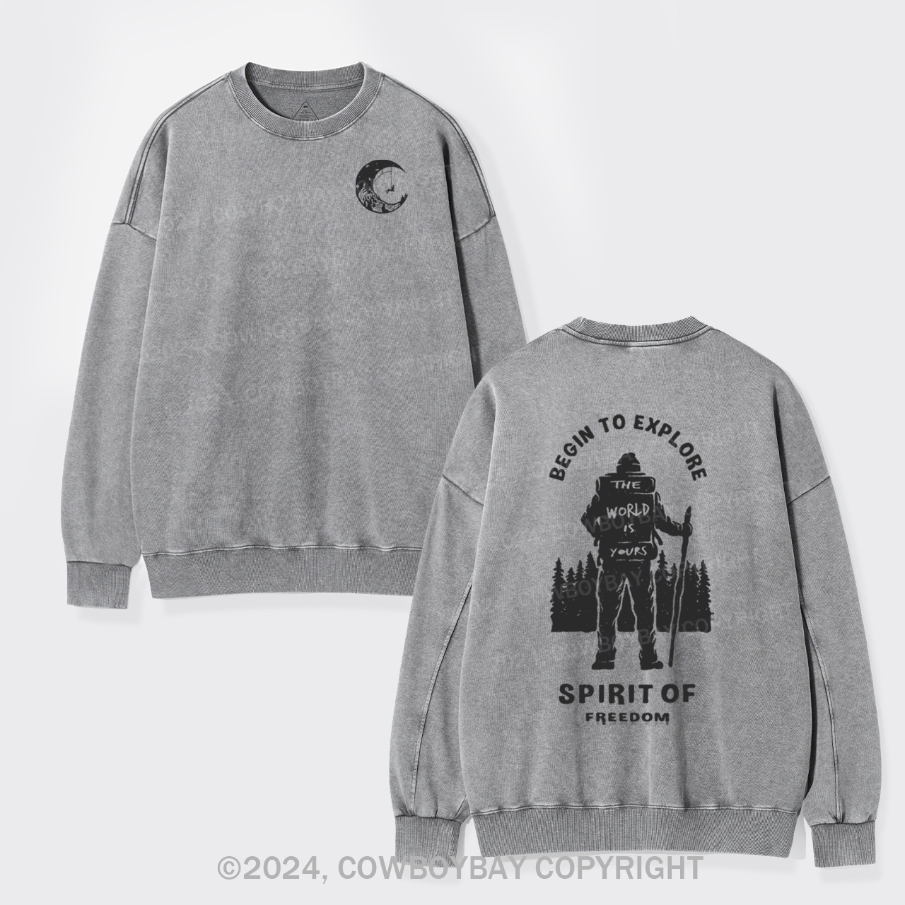 Climber's Sky Washed Sweatshirts