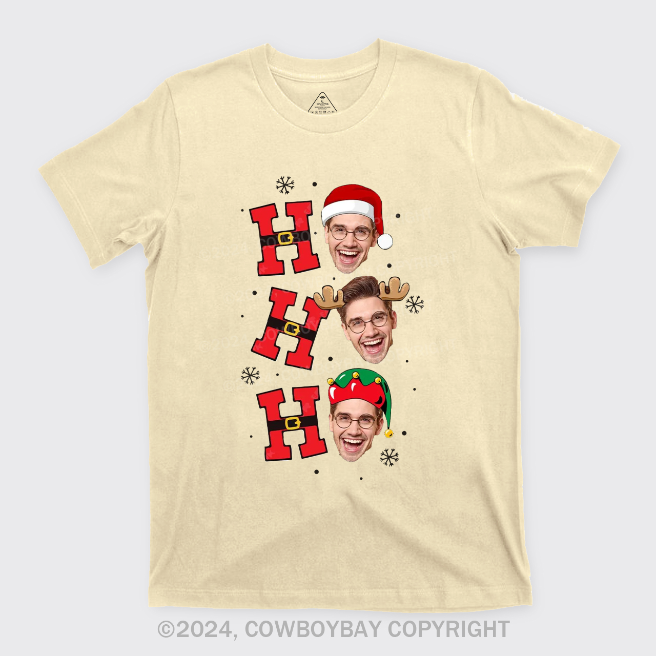 Custom Photos Face Christmas T-Shirts