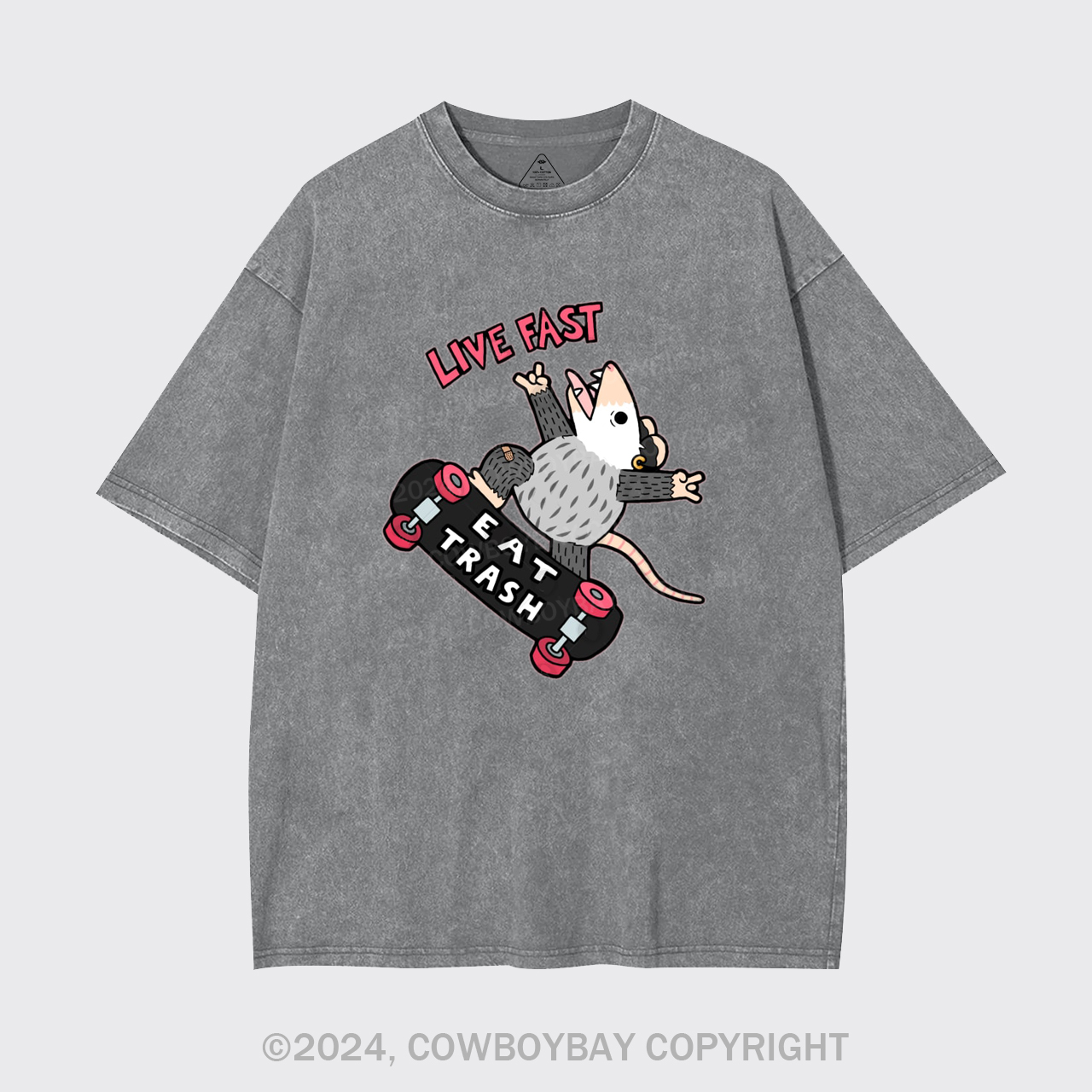 Live Fast Eat Trash Garment-dye Tees