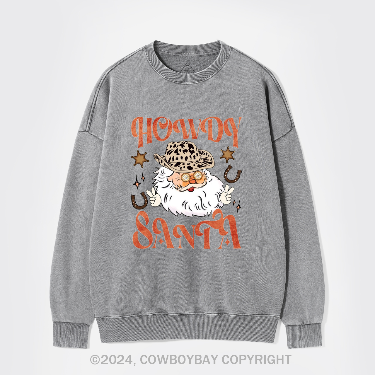 Howdy Santa Washed Sweatshirts