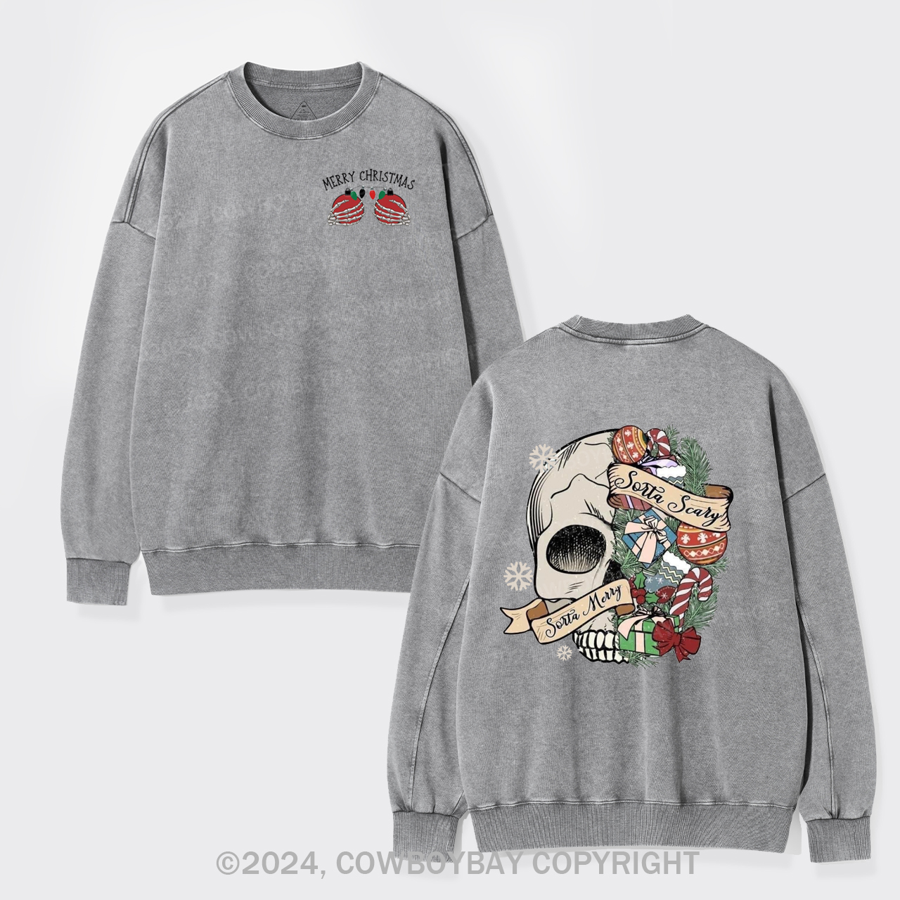 Merry Christmas Washed Sweatshirts