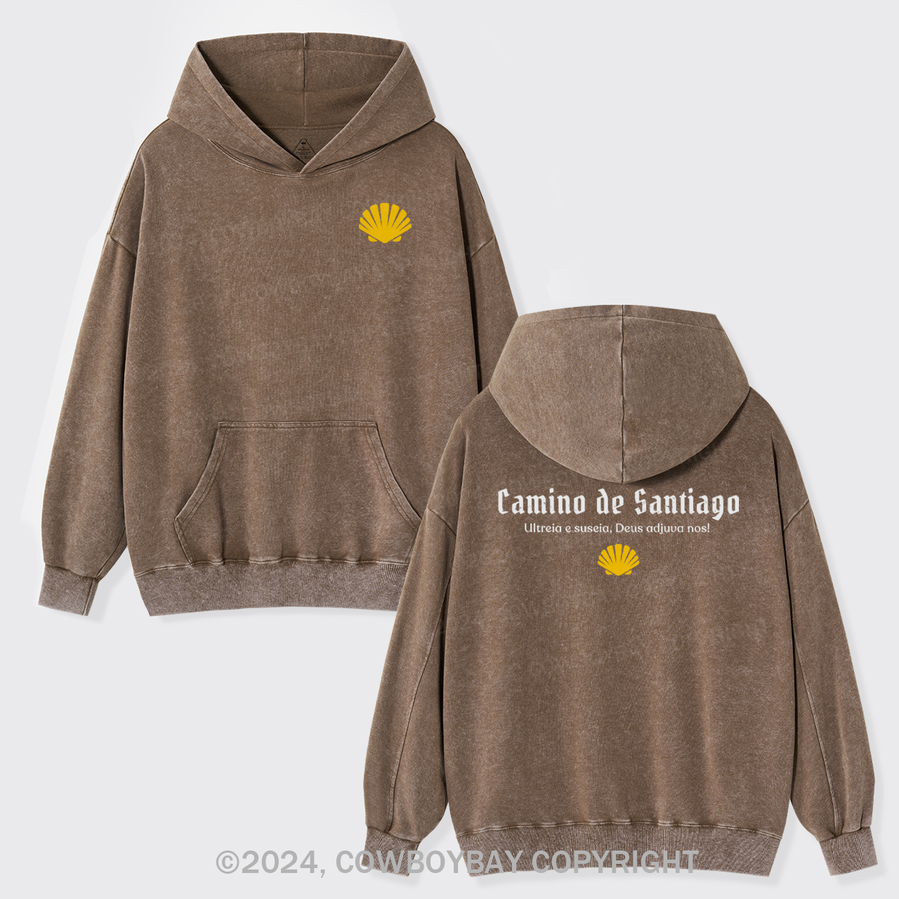 Camino De Santiago Garment-Dye Hoodies