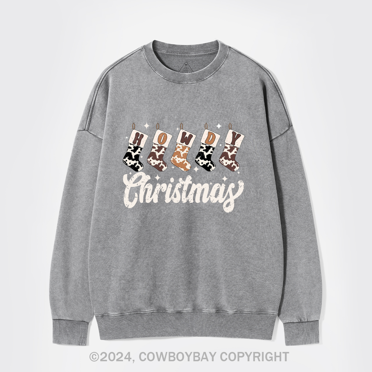 Howdy Christmas Washed Sweatshirts