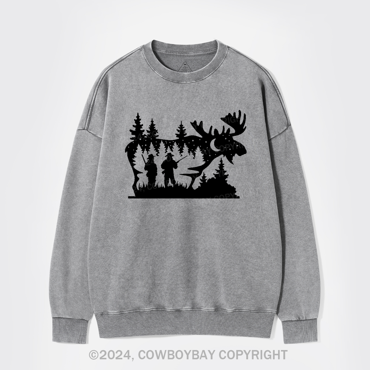 Moose Hunting Washed Sweatshirts