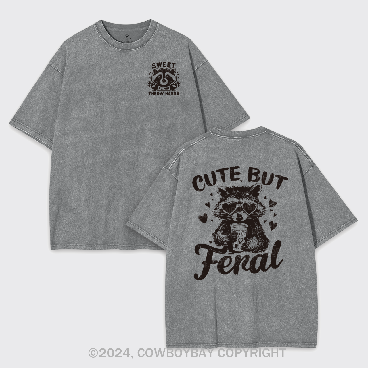 Sweet But Will Throw Hands Garment-dye Tees