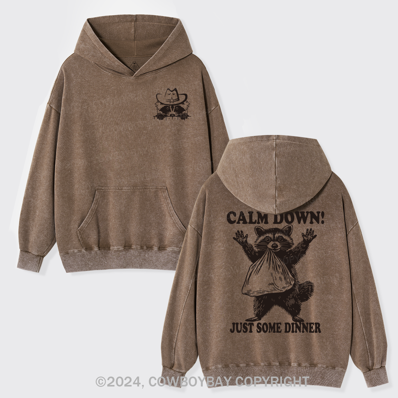 Calm Down, Just Some Dinner Garment-Dye Hoodies