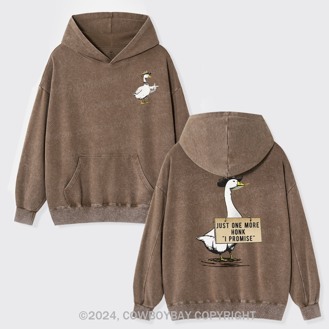 Cowboy Goose Garment-Dye Hoodies