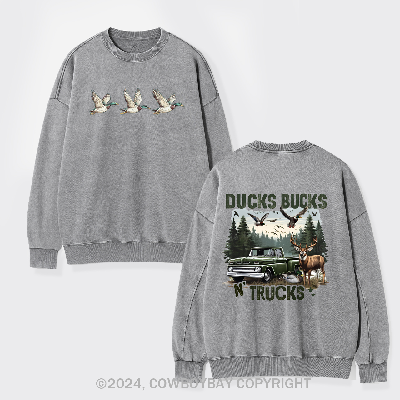 Bucks Ducks N'trucks Washed Sweatshirts