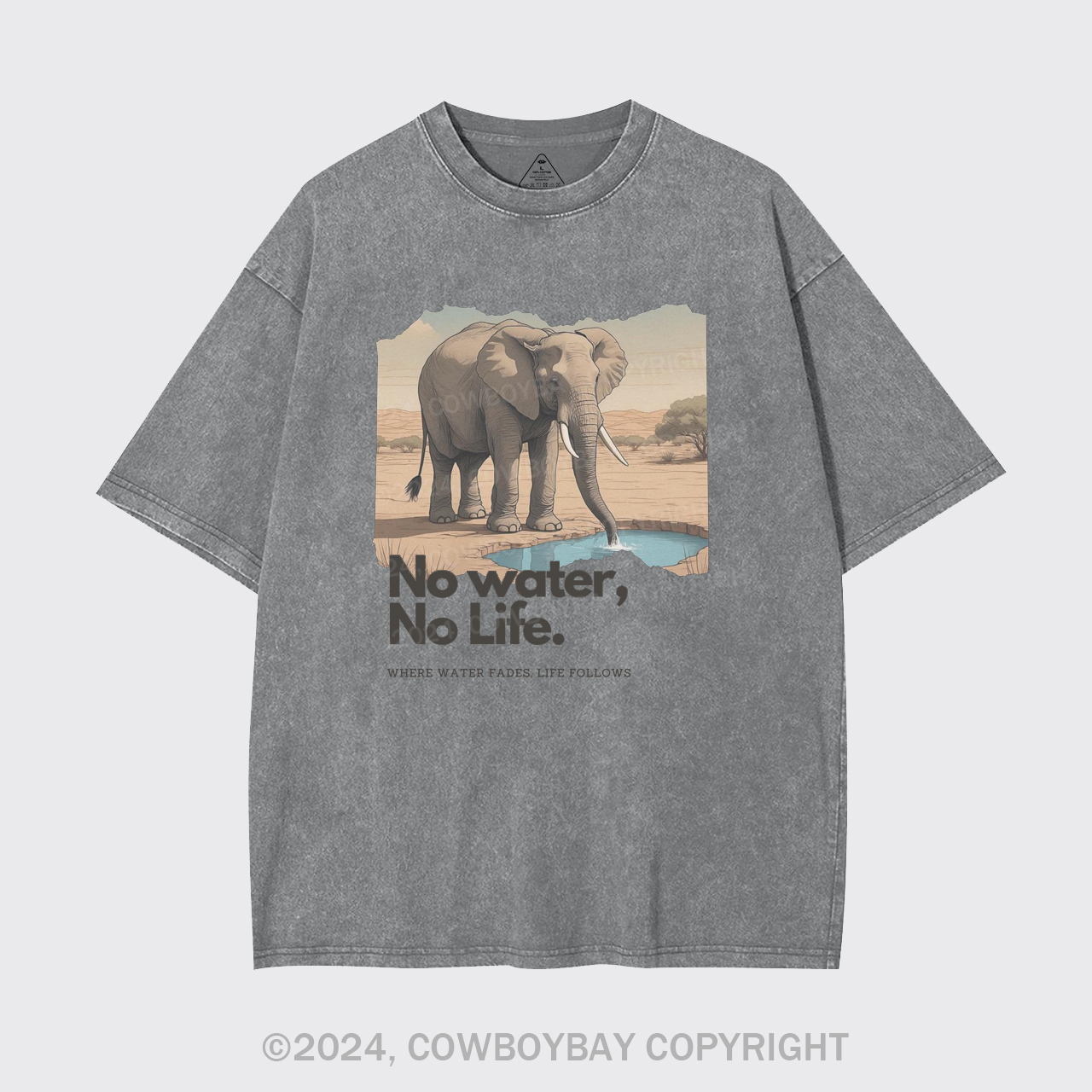 Elephant And Climate Change Protest Garment-dye Tees