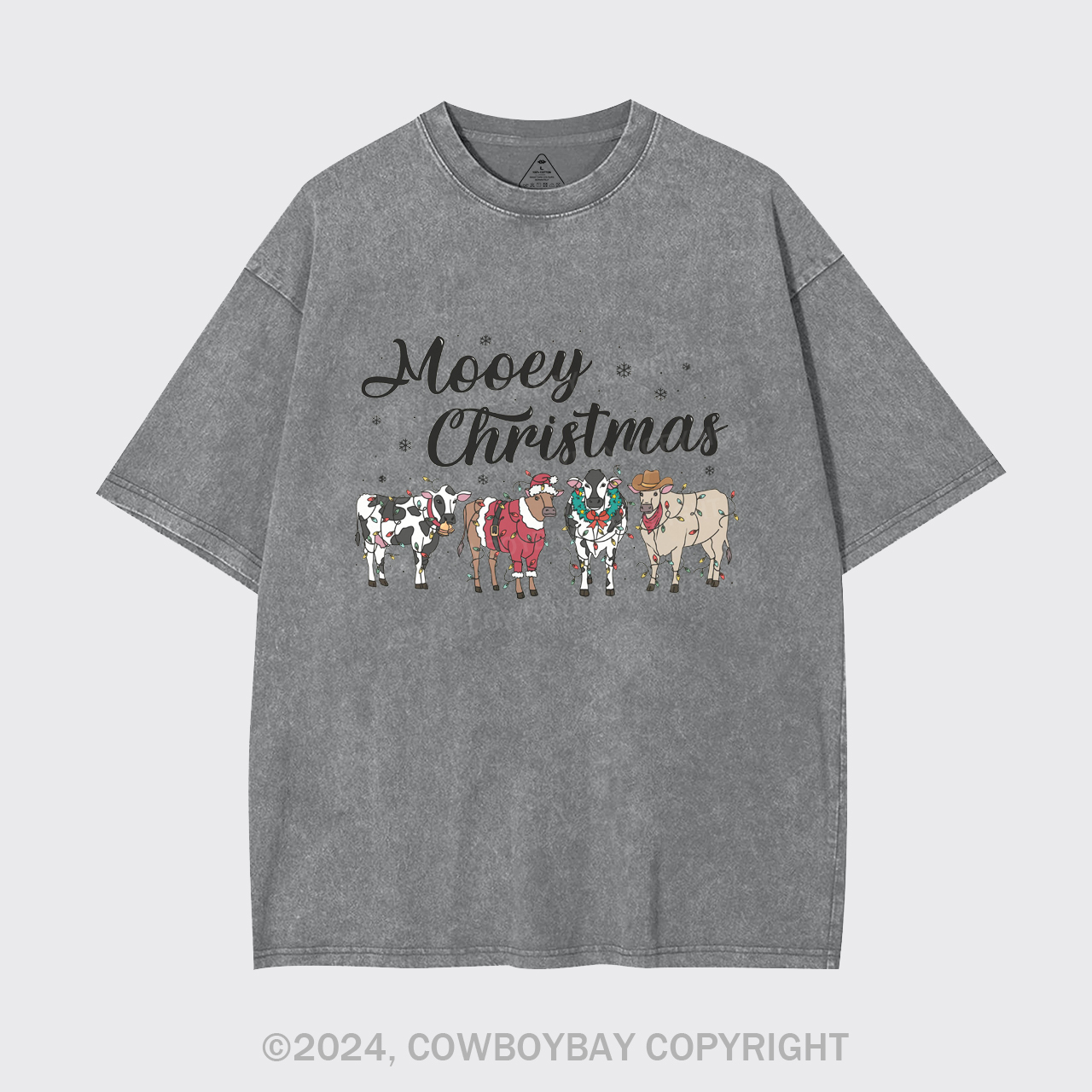 Cow Christmas Garment-dye Tees