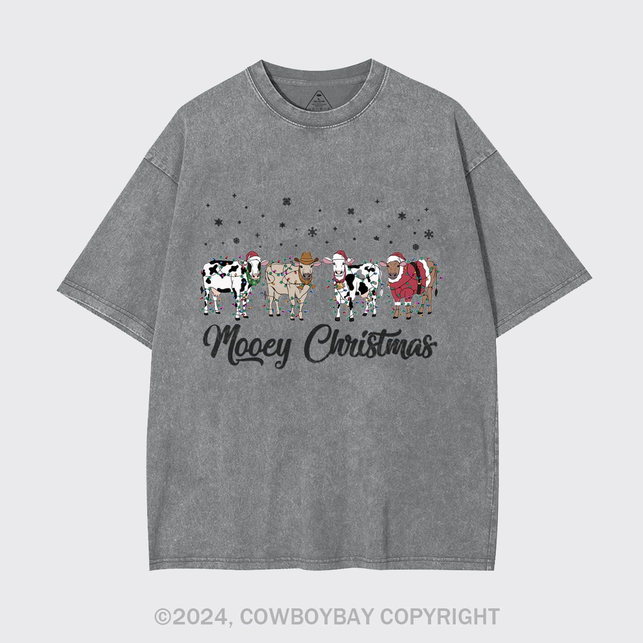 Christmas Cow Garment-dye Tees