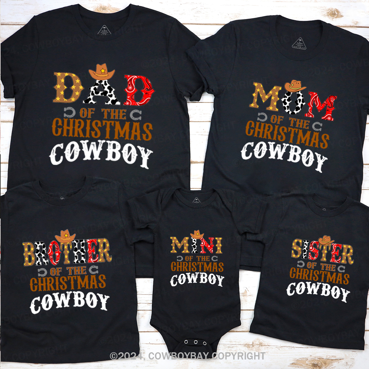 Cowboy Christmas Family T-Shirts