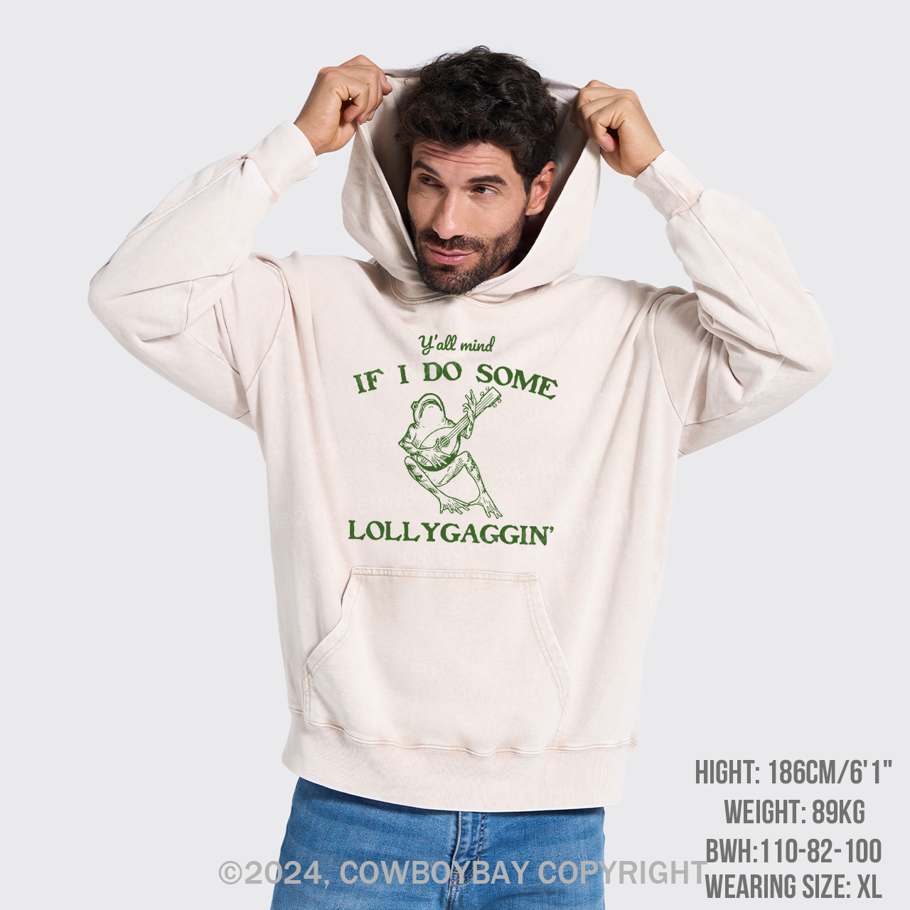 Y'all Mind If I Do Some Lollygagging Garment-Dye Hoodies