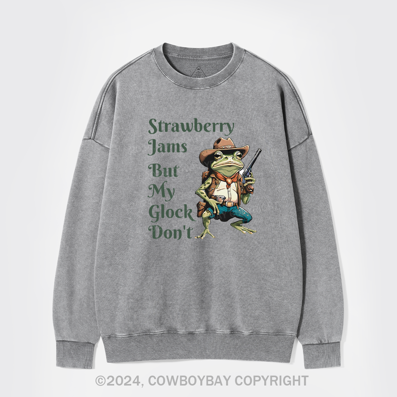 Strawberry Jams But My Glock Don't Washed Sweatshirts